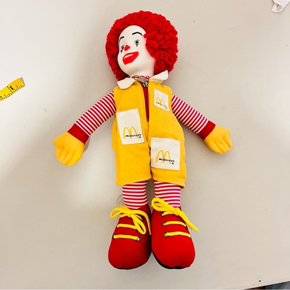 Vintage 1984 Ronald McDonald Doll Vinyl Head Yarn Hair McDonalds